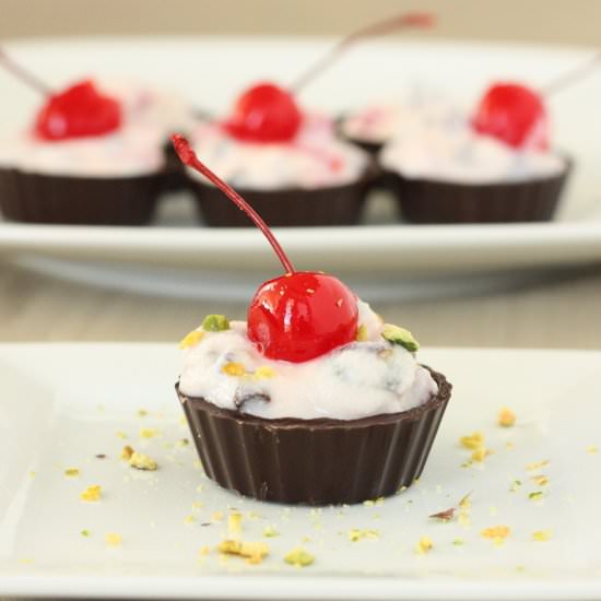 Chocolate Cherry Cannoli Cups