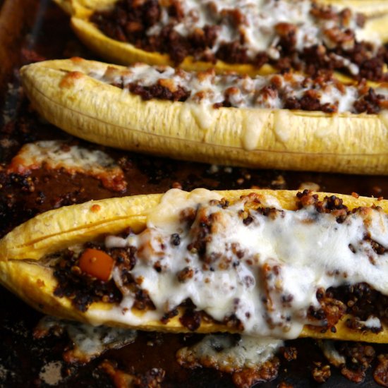 Quinoa Stuffed Plantains