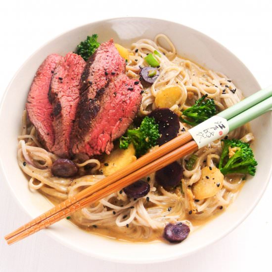 Wasabi Soba Noodles with Beef