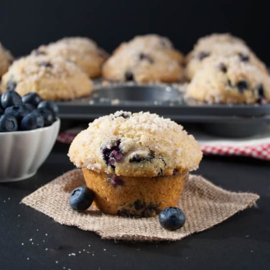 Bakery Style Blueberry Muffins