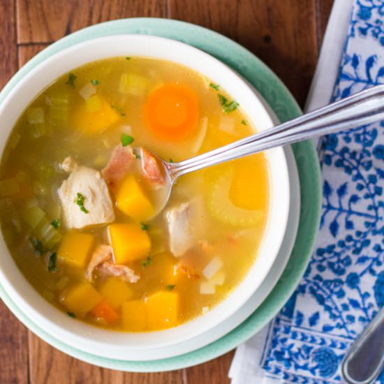 Chicken Butternut Leek Soup