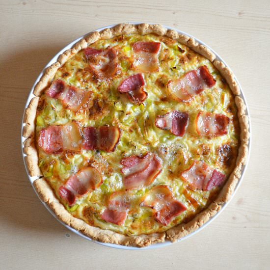 Bacon, Leek And Roquefort Tarte