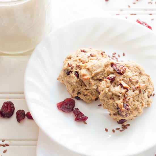 Flax Cranberry Breakfast Cookies