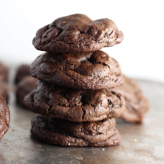 Dark Chocolate Caramel Cookies