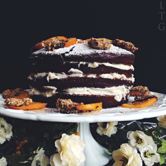 Chocolate Cake & Candied Oranges