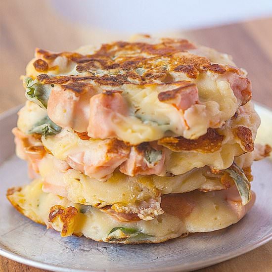 Sweet Potato and Cheddar Pancakes