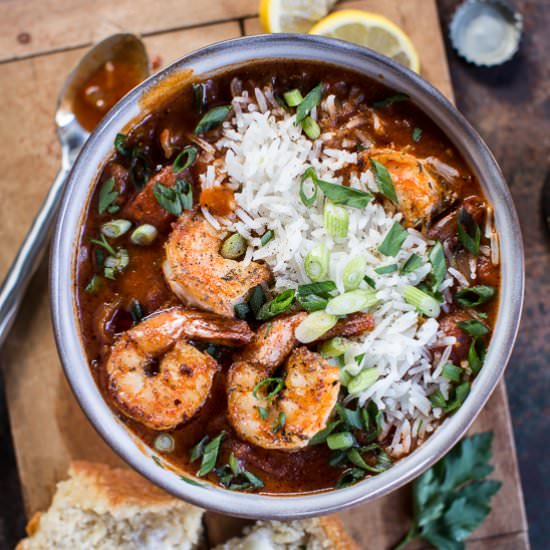 Big Easy Style Saucy Creole Shrimp