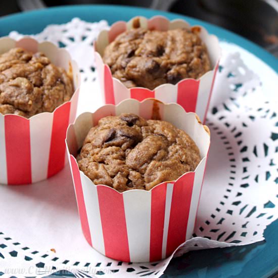 No Sugar Added Banana Bread Muffins