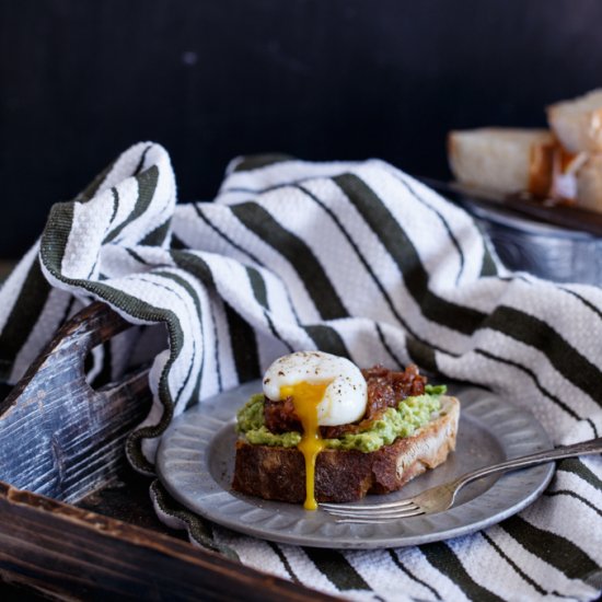 Bacon Jam + Egg Avocado Toast