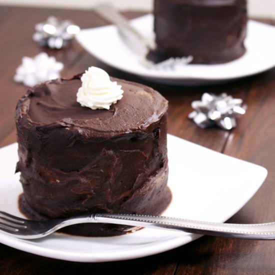 Mini Tuxedo Cakes for Two