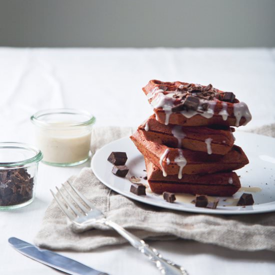 Vegan Red Velvet Waffles