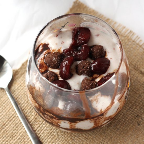 Vegan Cherry Brownie Blizzard