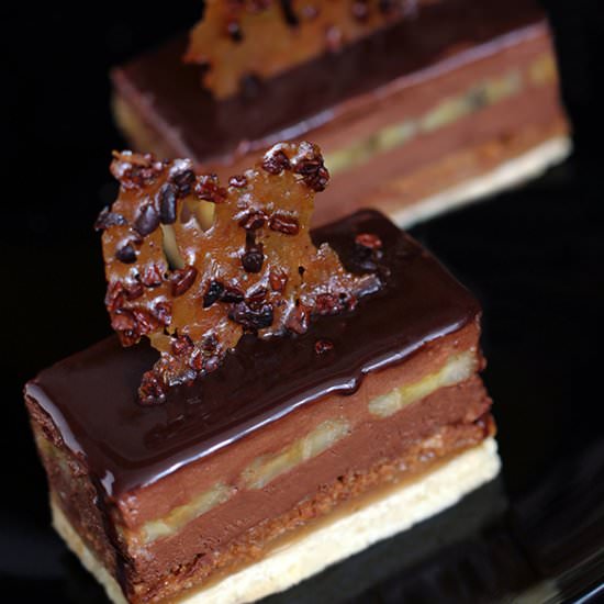 Chocolate and Caramel Entremet