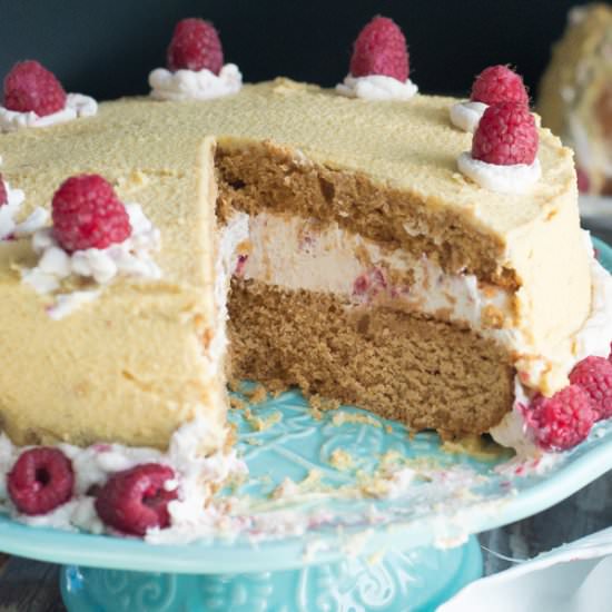 Layered & Creamy Raspberry Cake