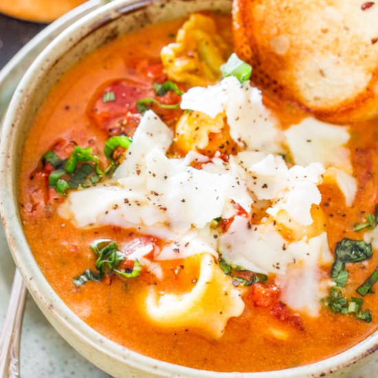 Creamy Tomato Tortellini Soup