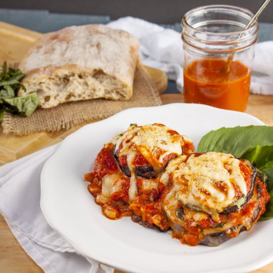 Baked Eggplant Parmesan Stacks