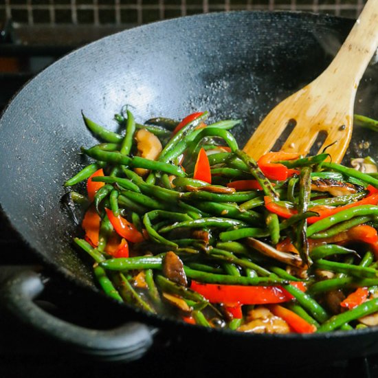 Stir-Fried Green Beans & Shiitake