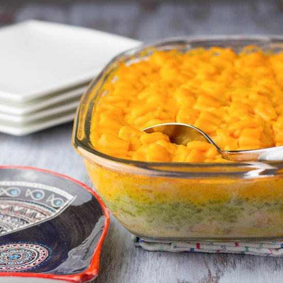 Salmon Fish Pie with Sweet Potato