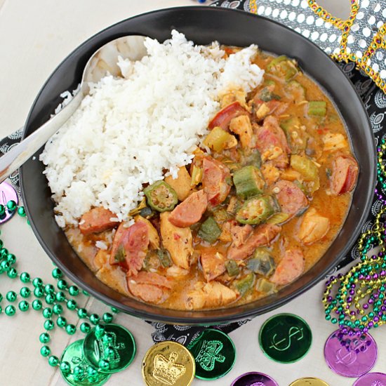 Spicy Chicken and Sausage Gumbo