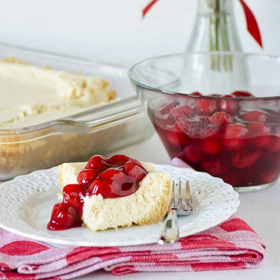 Cake Mix Cherry Cheesecake