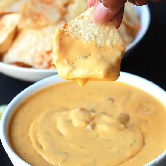 Vegan Queso with Spiced Tortilla