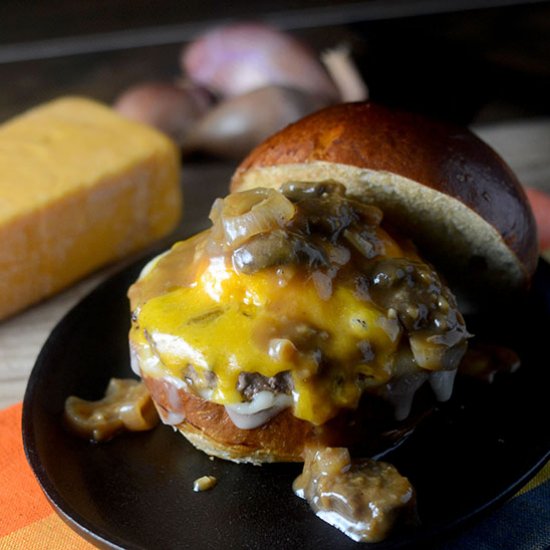 Mushroom Marsala Cheeseburger