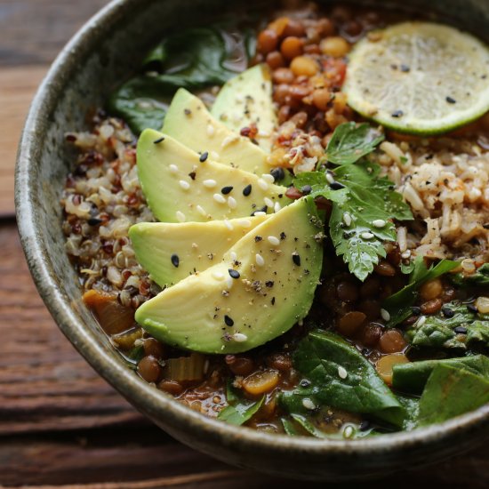 Lentil-Quinoa Soup Bowl