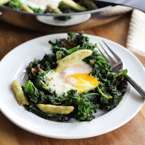 Fried Eggs and Kale