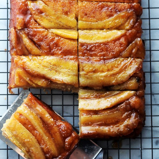 Bananas Foster Upside Down Cake