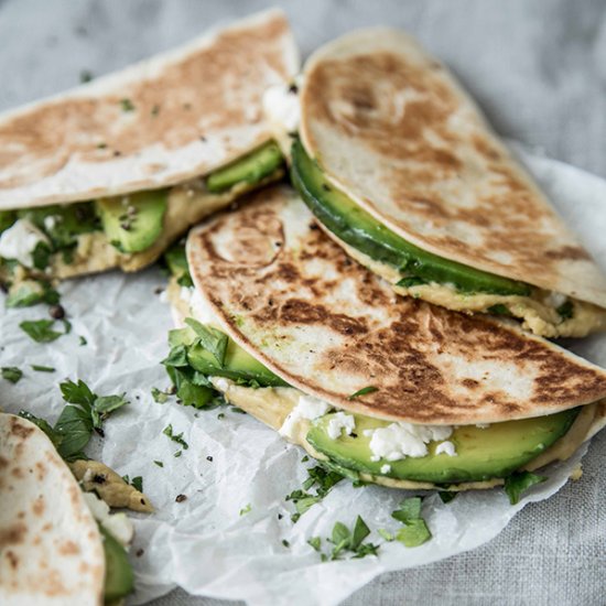 Avocado Hummus Quesadilla