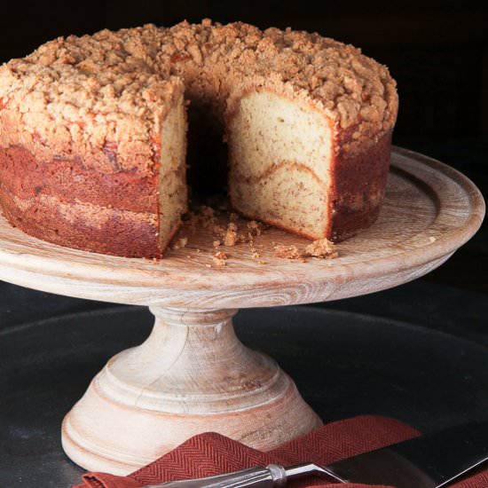 Banana Cinnamon Swirl Coffee Cake