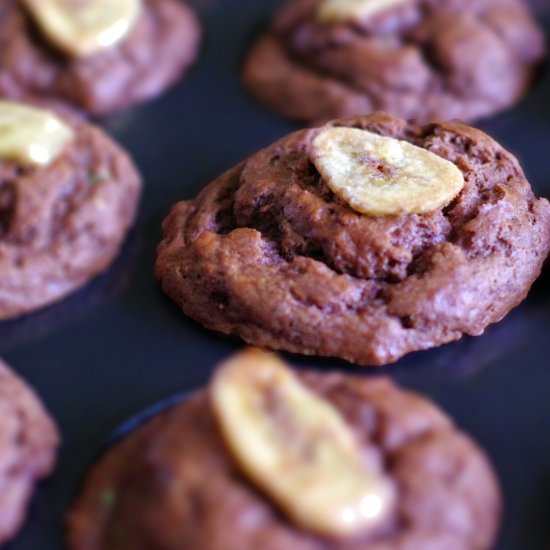 Chocolate Banana Avocado Muffins