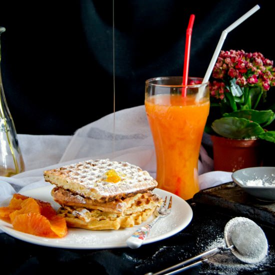 Breakfast Oatmeal Waffles