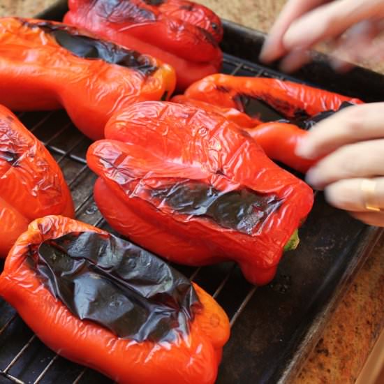 How to Roast Red Peppers