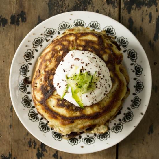 Zucchini Dark Chocolate Pancakes