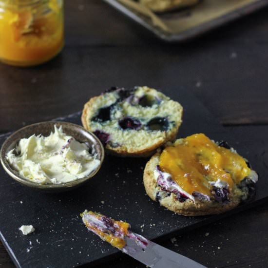 Blueberry Scones with Clotted Cream