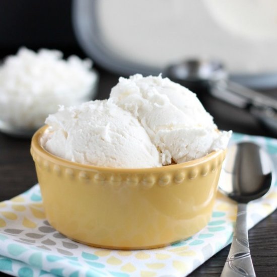 No Churn Coconut Ice Cream