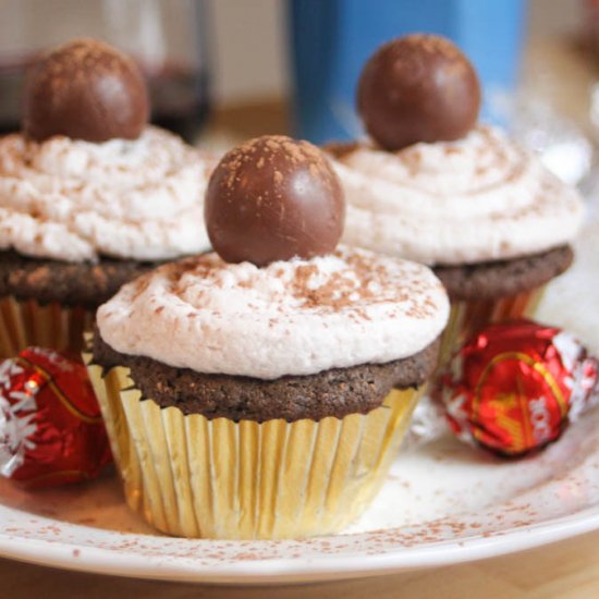 Chocolate Merlot Truffle Cupcakes