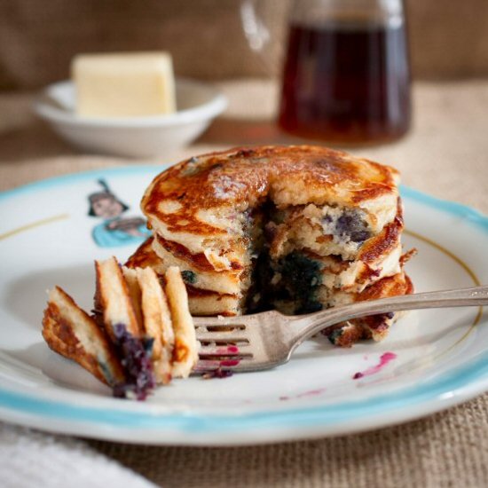 Buttermilk Blueberry Pancakes