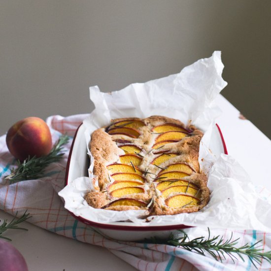 Rosemary and Peach Cake