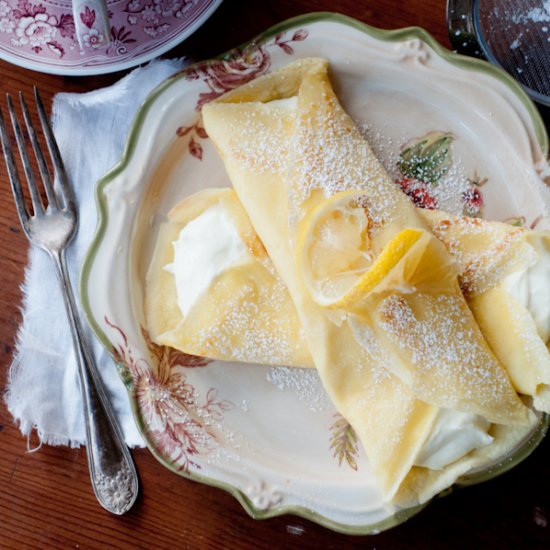 Lemon Cream Cheese Crepes