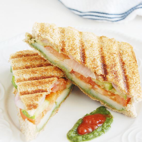 Grilled Bombay sandwich