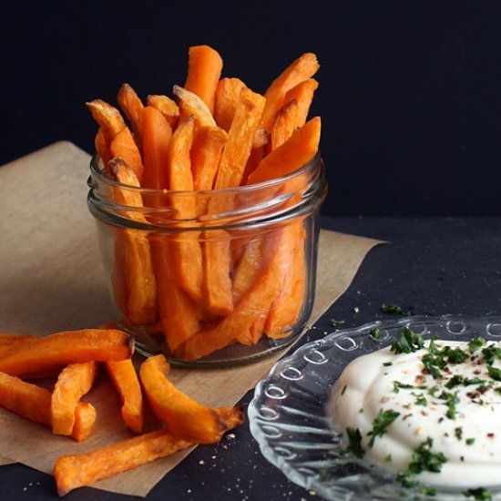 Oven Baked Kumara Fries