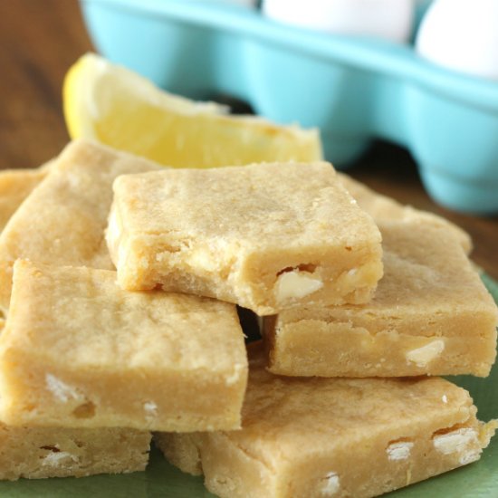 White Chocolate Lemon Blondies