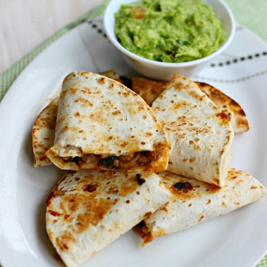 Chicken and Spinach Quesadilla