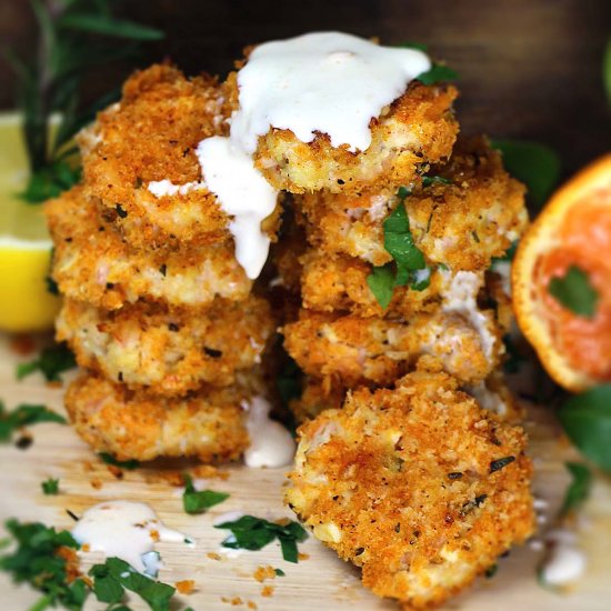 Panko Crusted Shrimp Cakes