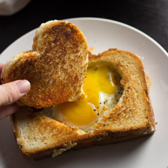 Egg in a Grilled Cheese Basket