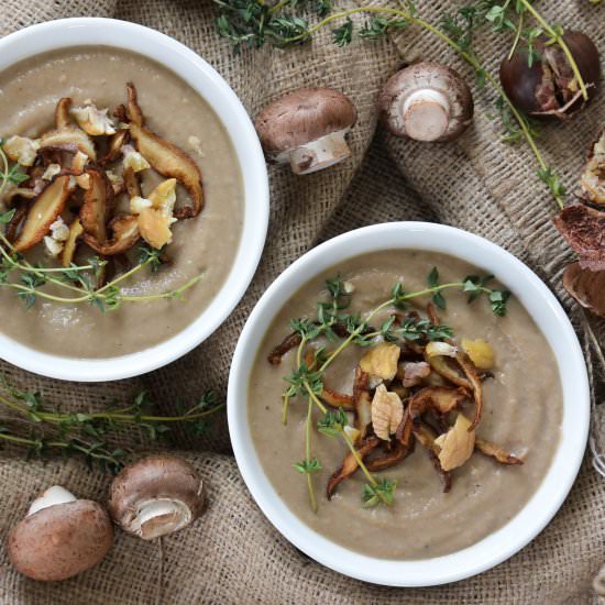 Creamy Mushroom-Chestnut Bisque