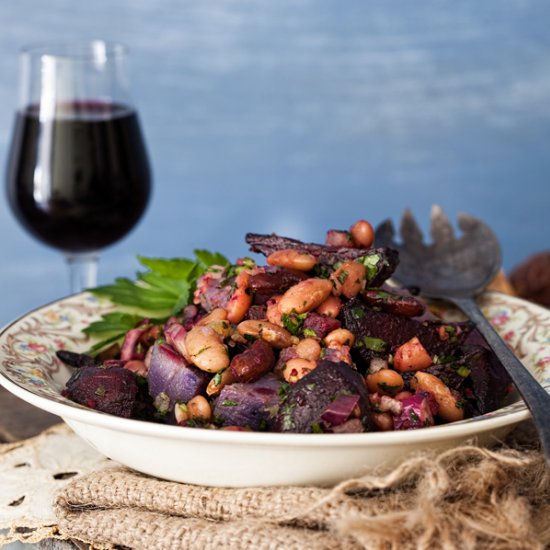 Salad with Beans, Potato, and Beets