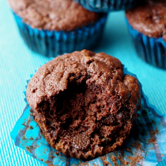 Healthy Choc Chip Zucchini Muffins